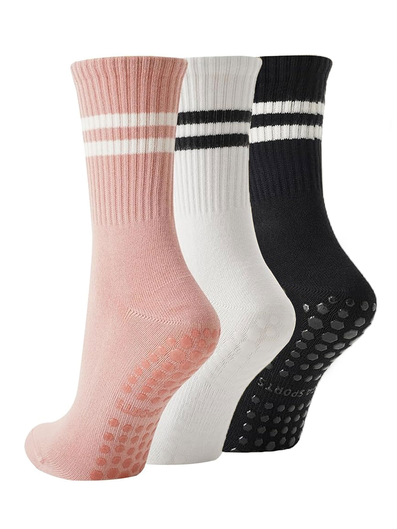 Grip Sock Yoga - 3 Paia di Calzini da Yoga,